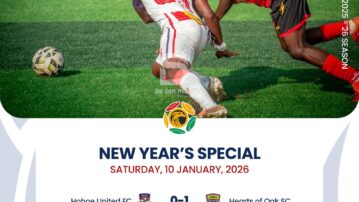 Premier League: Mawuli Wayo’s last-gasp strike fires Hearts of Oak into Top Three with dramatic win in Hohoe