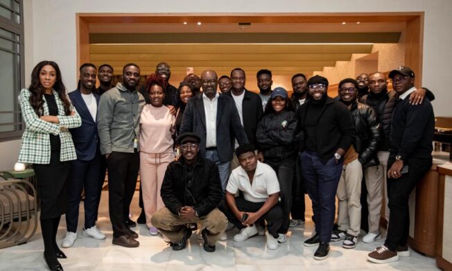 President Kurt Edwin Simeon-Okraku connects with Ghanaian media personalities at AFCON