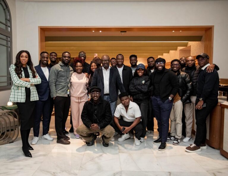 President Kurt Edwin Simeon-Okraku connects with Ghanaian media personalities at AFCON