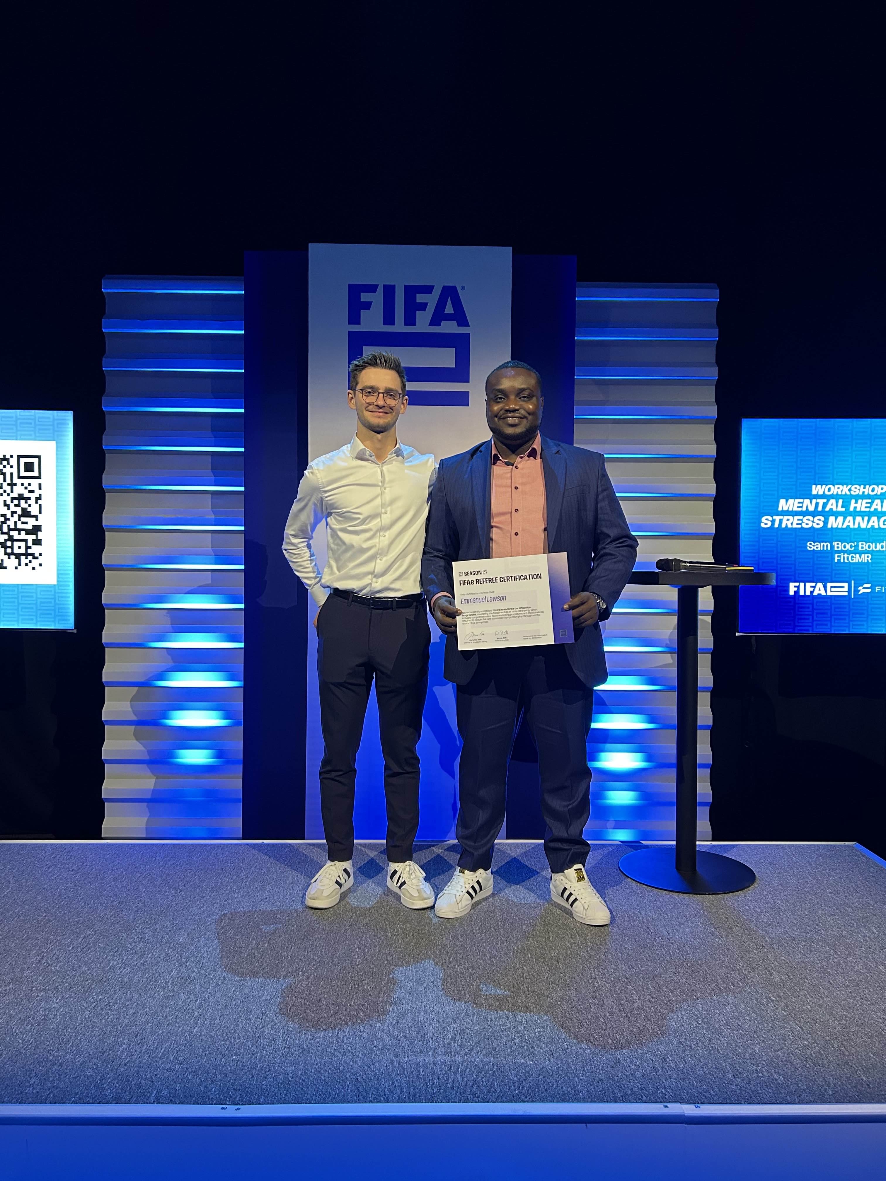 Emmanuel Lawson becomes Ghana’s first FIFAe Licensed Referee at Riyadh Summit