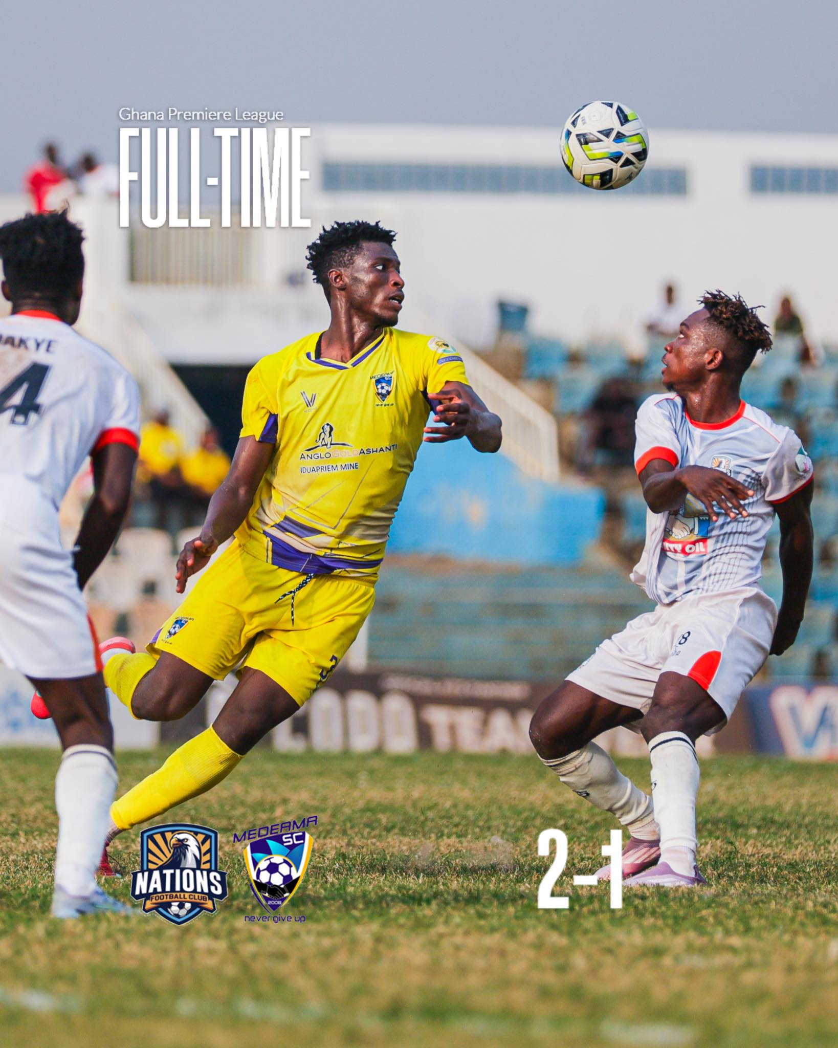 Premier League: Razak Simpson ends Medeama’s 17-game unbeaten run as Nations FC claim home win