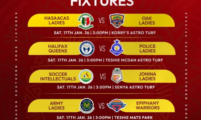 Hasaacas Ladies host Oak Ladies, Police Ladies clash with Halifax Queens - Southern Zone Preview