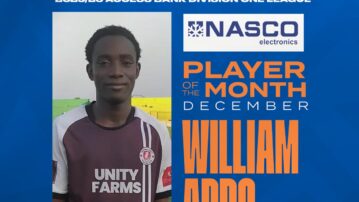 Dormaa Unity FC's William Addo claims NASCO Division One League December player of the month honour