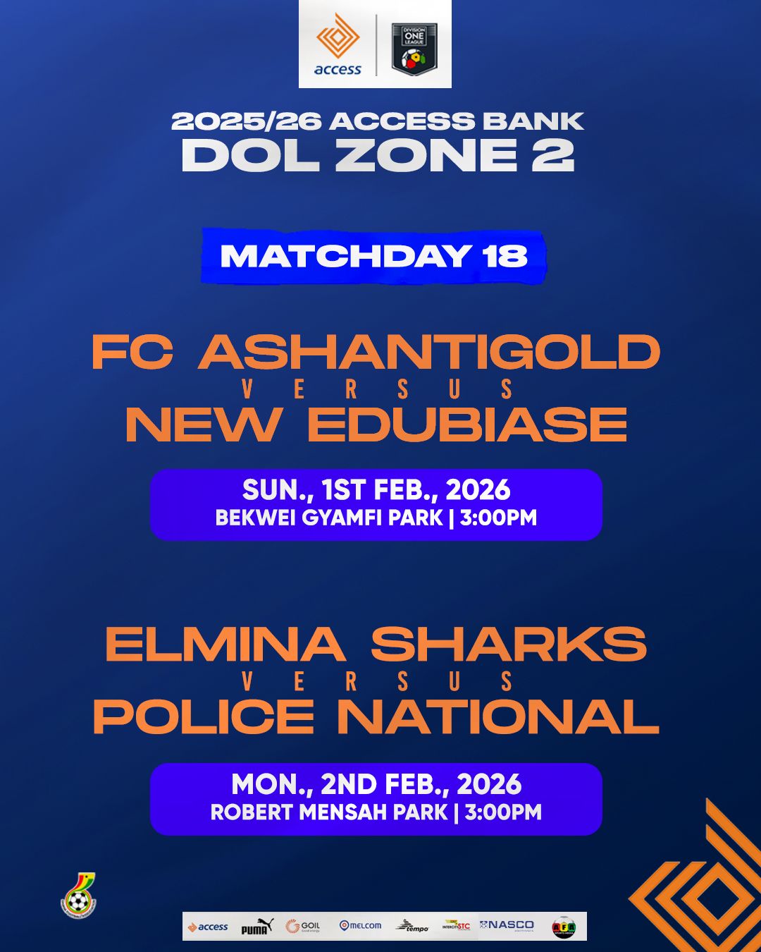 Venue changes for FC AshantiGold ’04 and Elmina Sharks matches