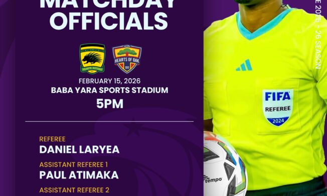 Daniel Laryea to officiate Asante Kotoko vs Hearts of Oak Super Clash