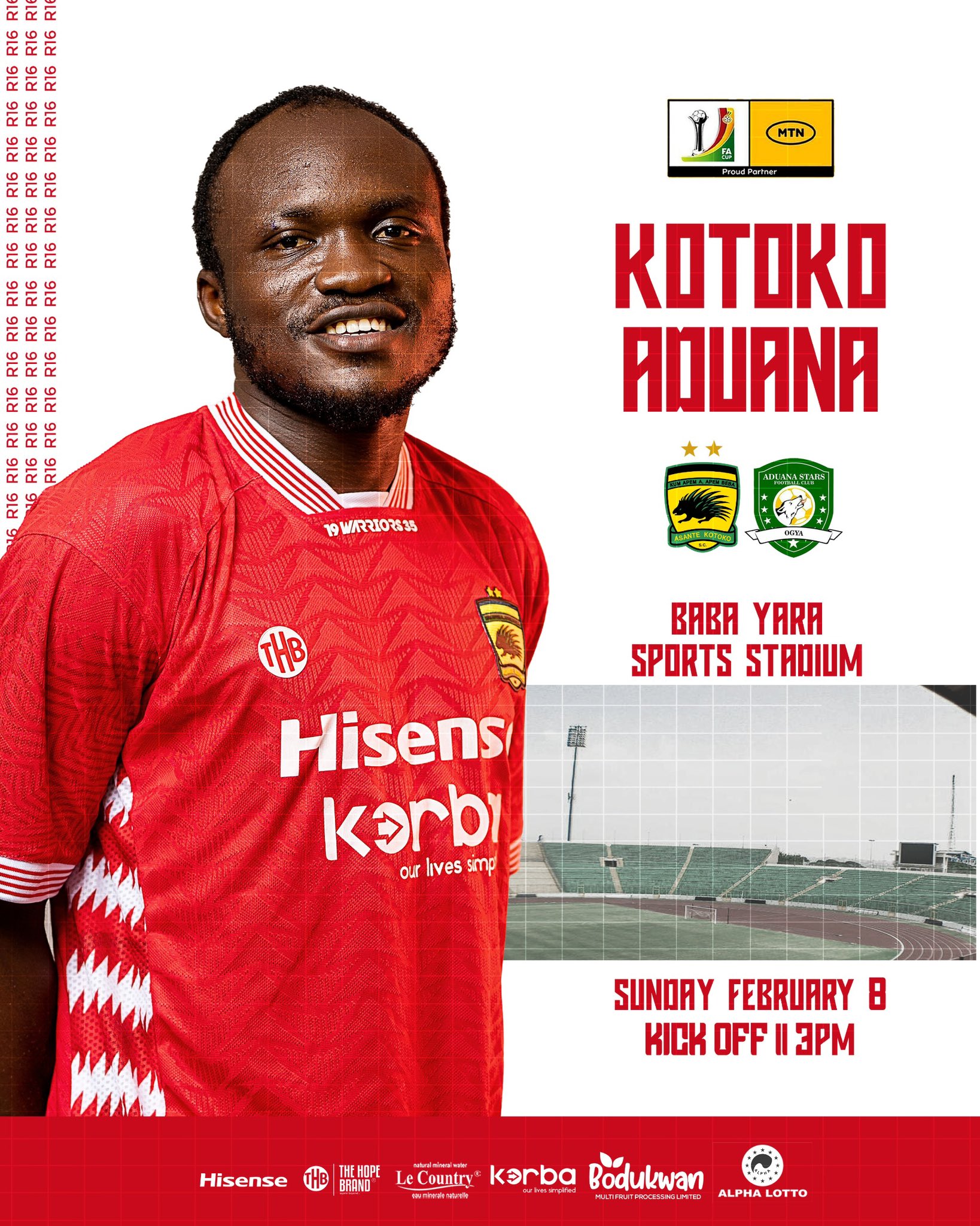 Asante Kotoko host Aduana FC in MTN FA Cup Round of 16 showdown