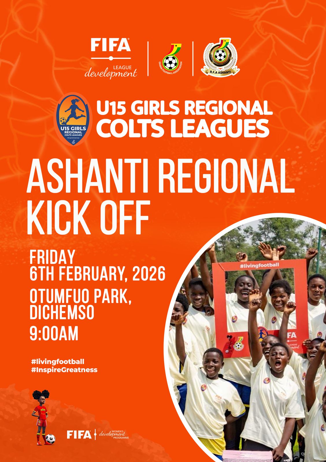 Ashanti U15 Girls Colts League kicks off with high hopes at Otumfuo Park
