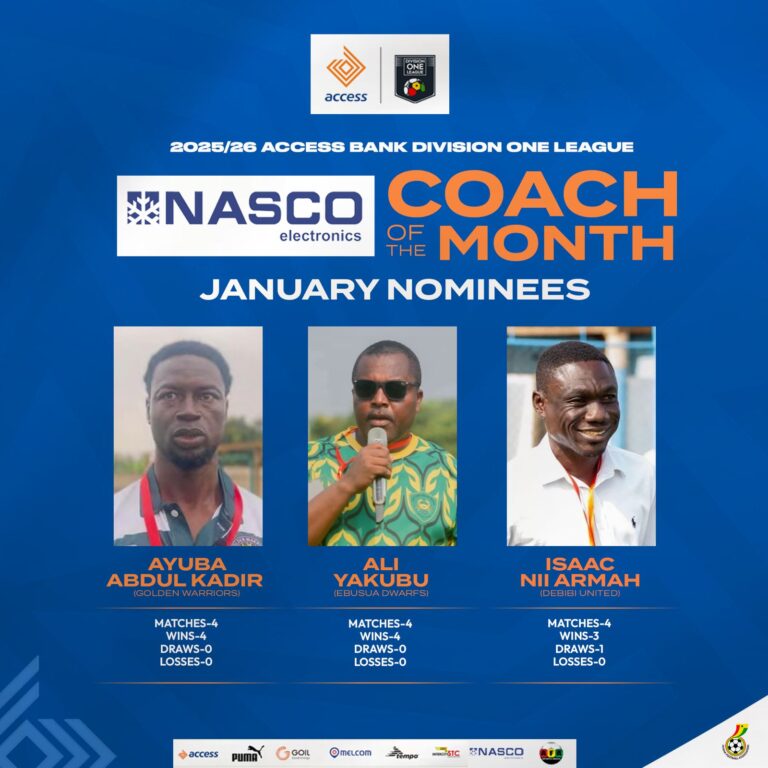Lartey, Eshun, and Jonas shortlisted for NASCO January player of the month