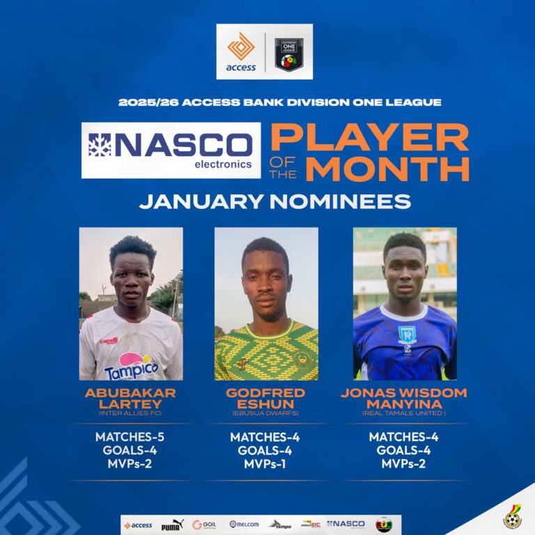 Three coaches shortlisted for NASCO January coach of the month