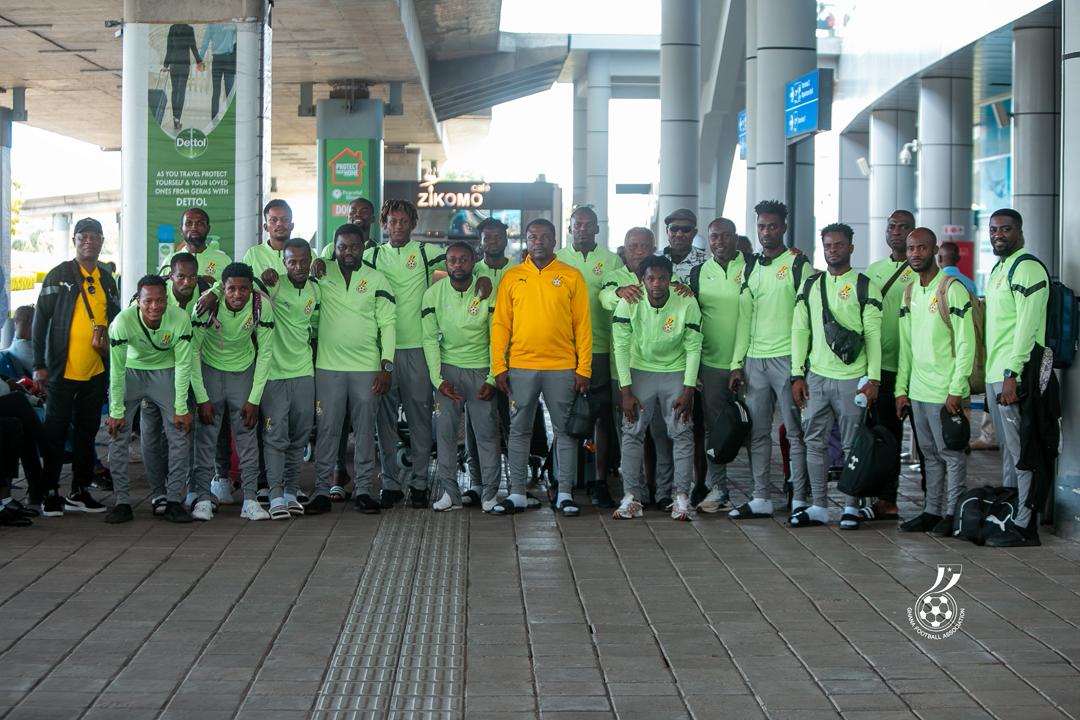 Photos: Futsal team arrives in Lusaka ahead of decisive 2nd leg against Zambia
