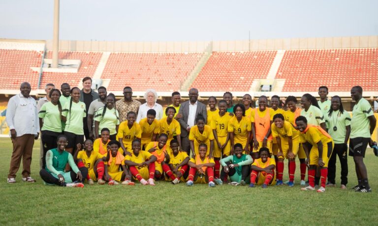 President Simeon-Okraku boosts Black Princesses' morale with visit, pledge of support ahead of South Africa clash