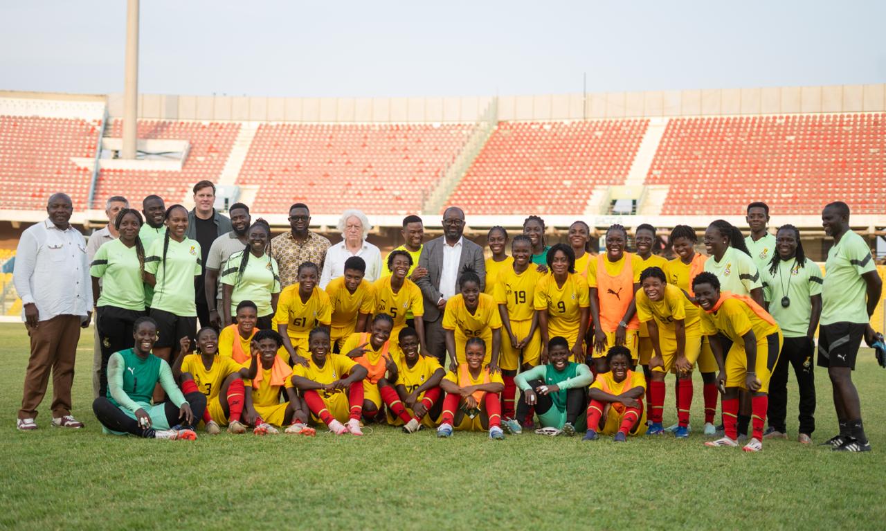 President Simeon-Okraku boosts Black Princesses' morale with visit, pledge of support ahead of South Africa clash