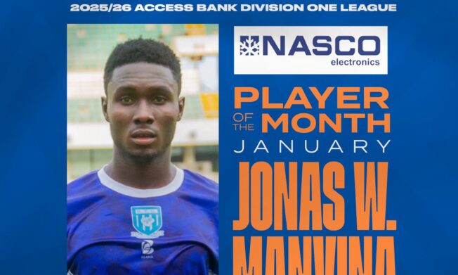 Jonas Wisdom Manyina wins NASCO January player of the month