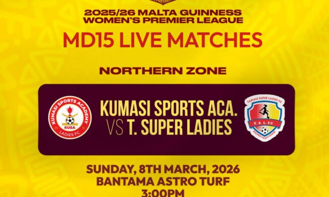 Malta Guinness Women’s Premier League: Kumasi Sports Academy vs Tamale Super Ladies to broadcast live