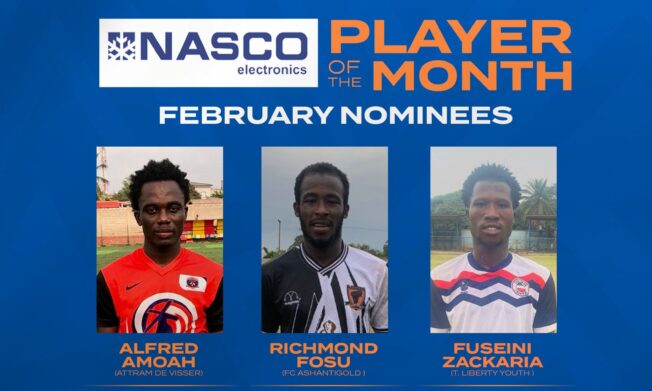 Three players vie for Access Bank Division One League NASCO player of the month award for February