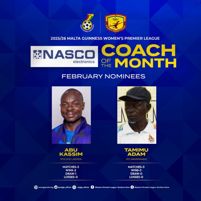 Two coaches nominated for February’s NASCO Coach of the Month award
