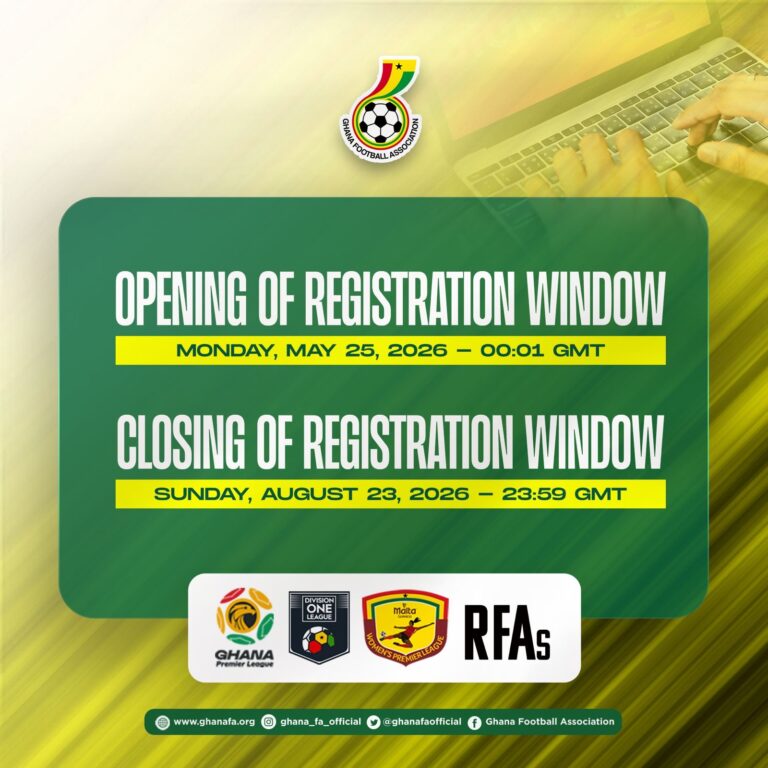 GFA announces dates for 2026/27 Registration Window 