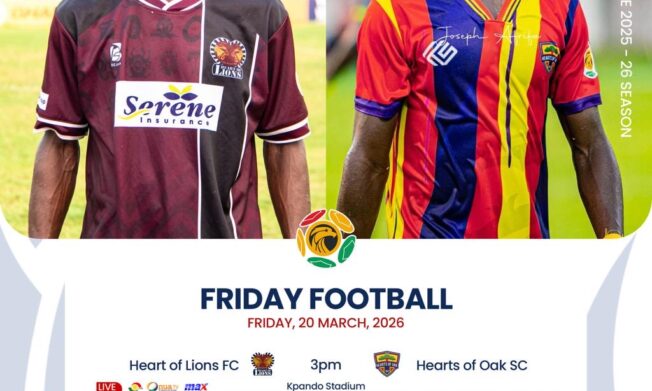 Premier League: Hearts of Oak face tough Kpando test against Heart of Lions as Wonders, Samartex face-off in Friday Showdowns