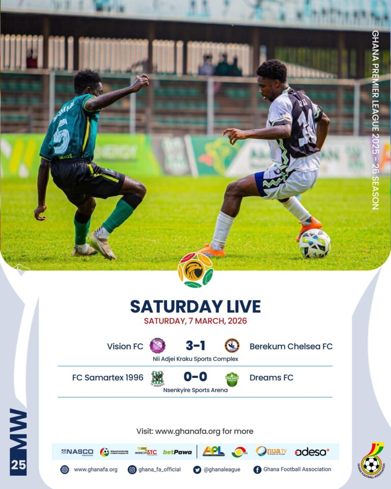 Premier League: Vision FC extend decent run with convincing win as Samartex held by Dreams