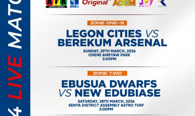 Two Live matches feature on Access Bank Division One League Matchday 24
