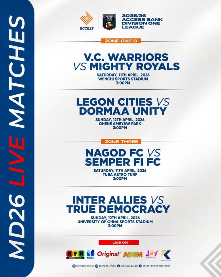 Four thrilling Access Bank Division One League encounters to broadcast live this weekend