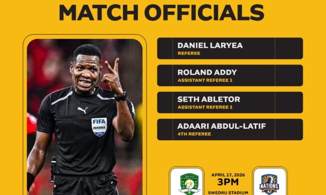 Daniel Laryea leads officiating team for Aduana-Nations MTN FA Cup Semis