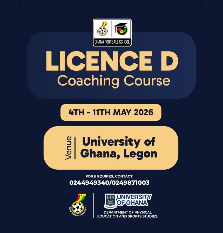 GFA and University of Ghana to offer Licence D Coaching Course