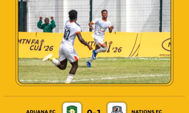 Nations FC storm into historic first MTN FA Cup Final after narrow win over Aduana