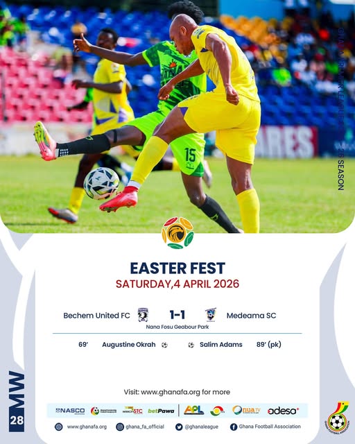 Premier League: Late drama as Salim Adams rescues Medeama in Bechem stalemate