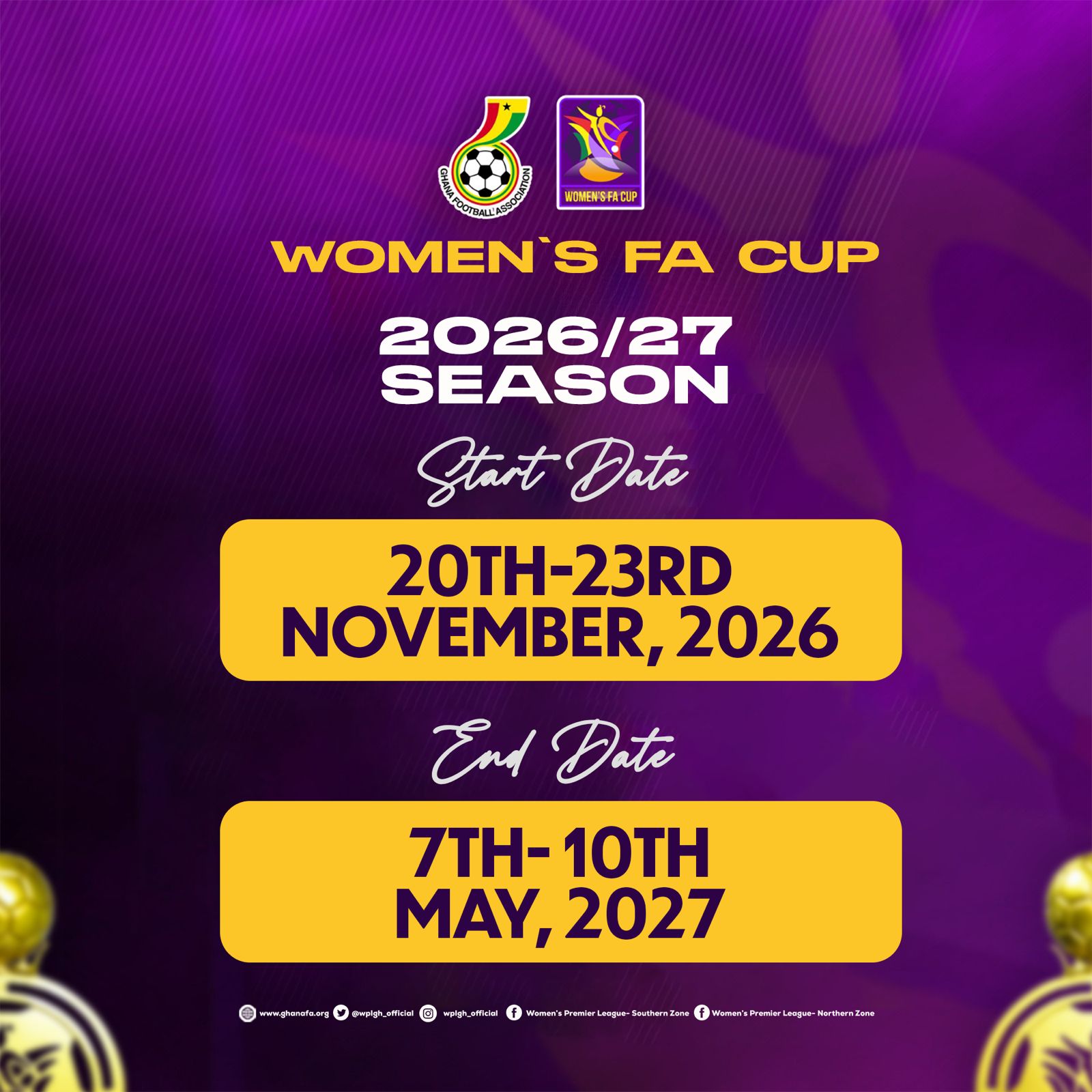 2026/27 Women’s FA Cup kicks start on November 20