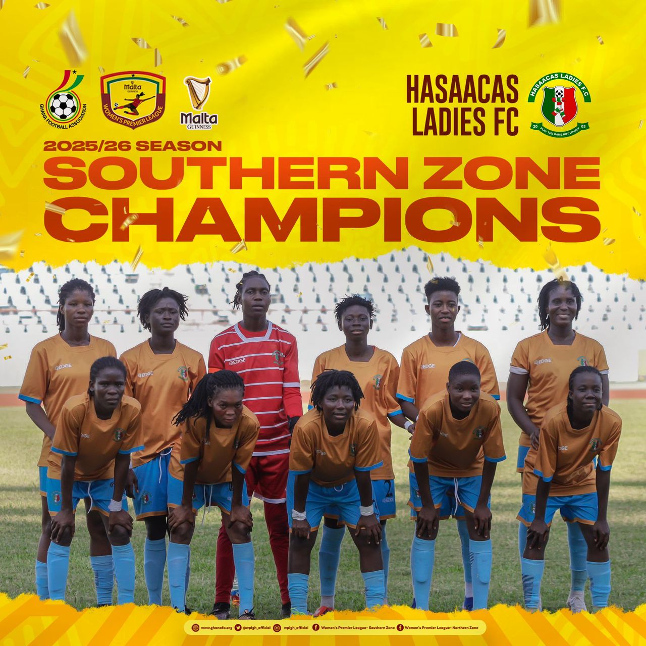 Hasaacas Ladies are 2025/26 Malta Guinness Women’s Premier League Southern Zonal Champions