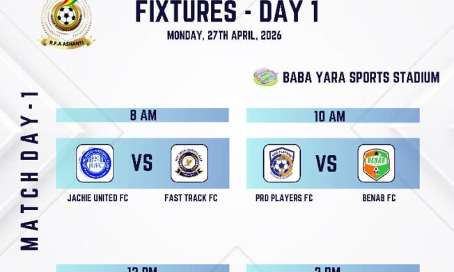 Ashanti Regional Division Two Middle League Fixtures Announced