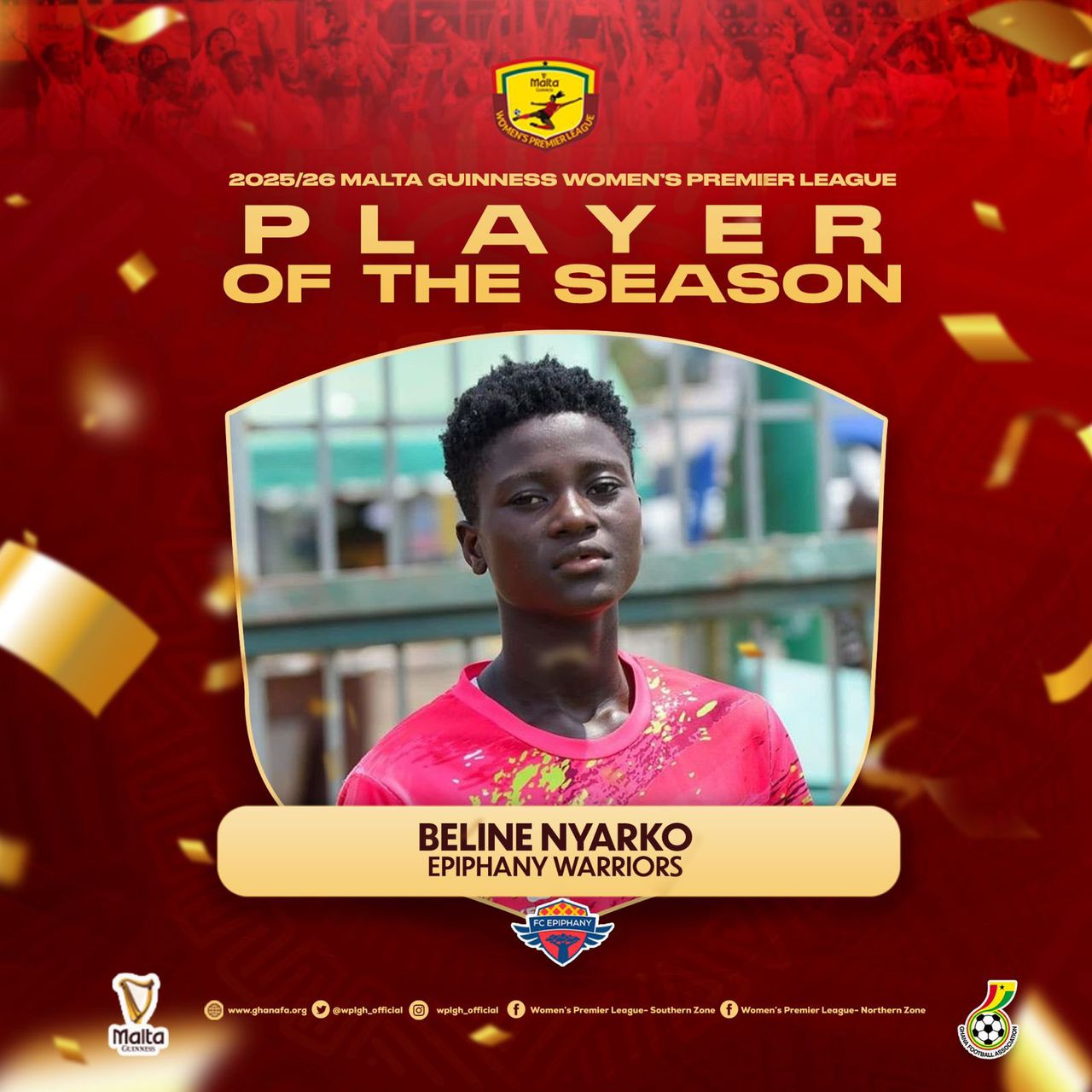 Epiphany Warriors Star Beline Nyarko wins 2025/26 Malta Guinness Women’s player of the season