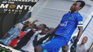 Dubi Tayi Kassi of Basake Holy Stars named goalkeeper of the month for March