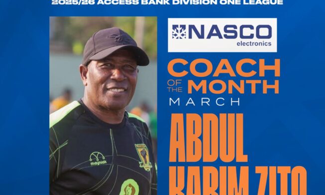 FC AshantiGold’04 boss Abdul Karim Zito clinches NASCO coach of the month