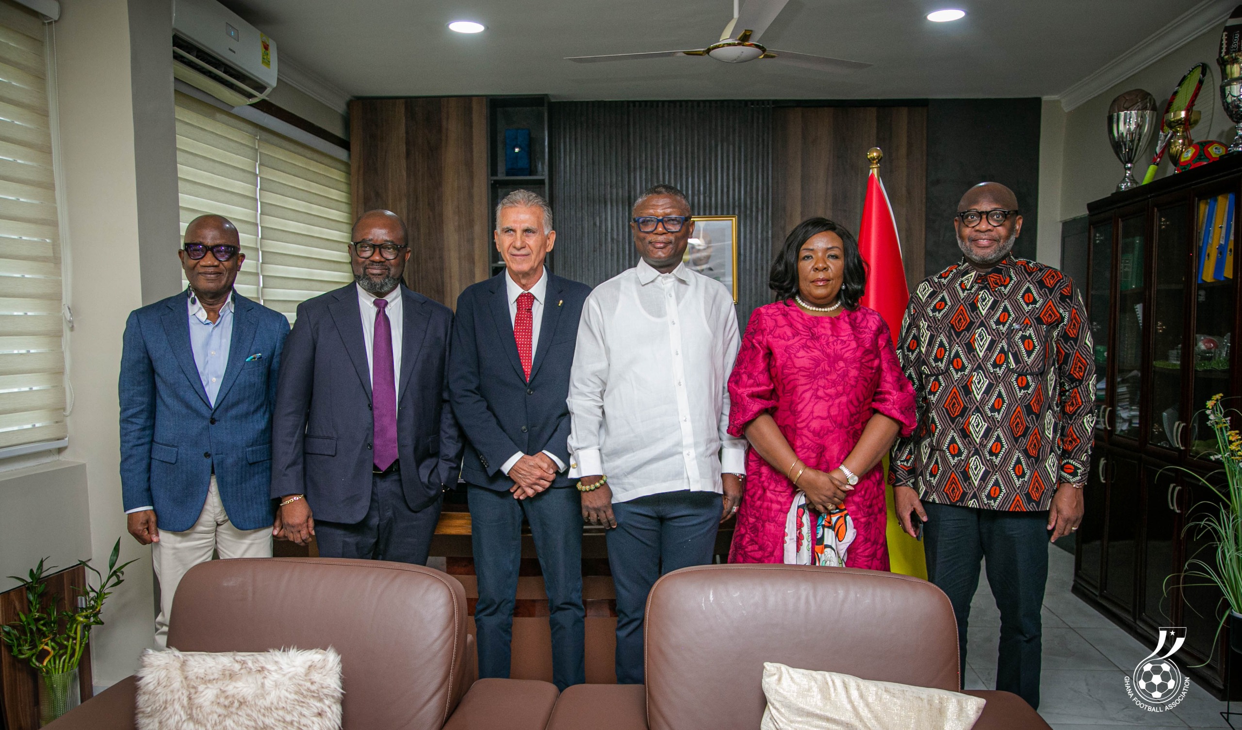 Black Stars Coach Carlos Queiroz presented to Sports and Recreation Minister Hon. Kofi Adams