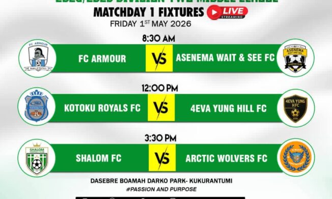 Eastern Regional Division Two Middle League Set to Kick Off on May 1