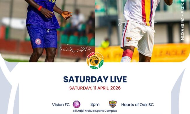 Premier League: Resilient Vision FC face Hearts of Oak in Tema showdown on Saturday