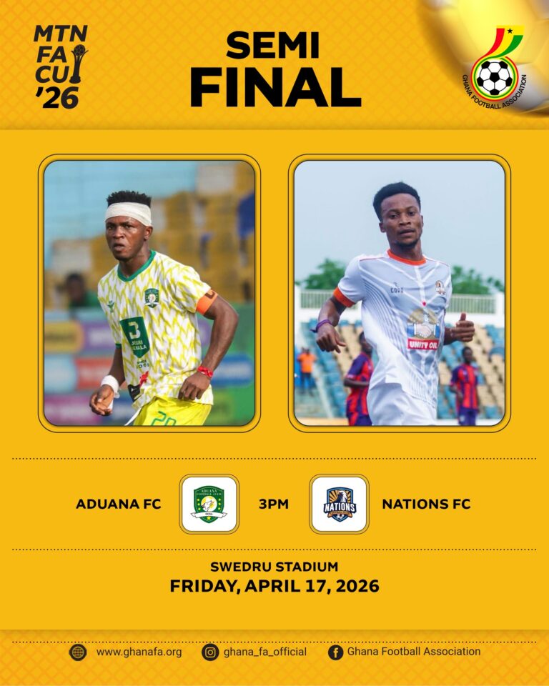 Nations FC and Aduana FC set for explosive MTN FA Cup semi-final showdown on Friday