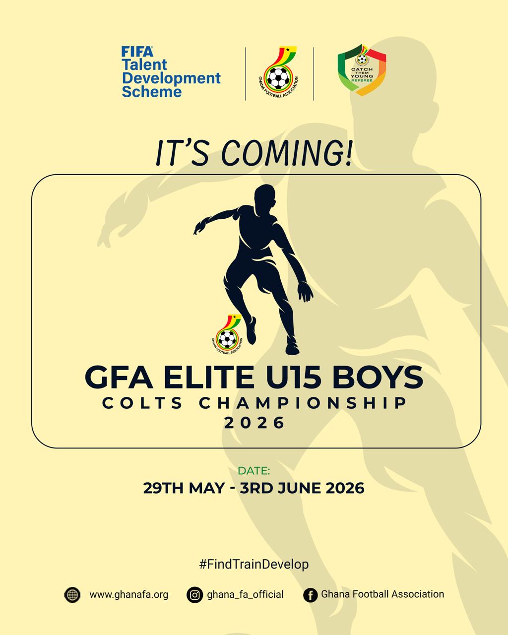 FIFA TDS: 2026 GFA Elite U15 Boys Championship Set to Kick Off on May 29