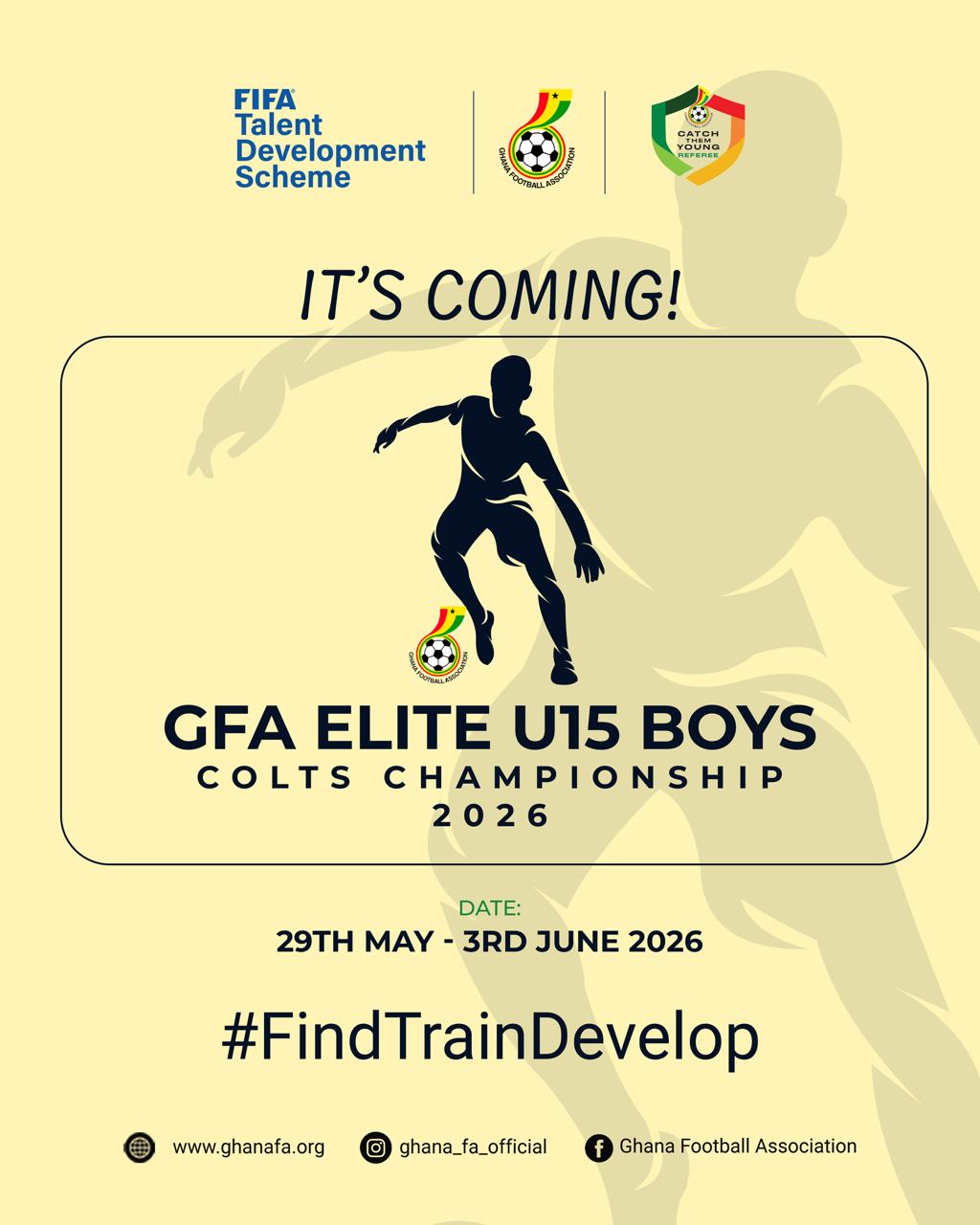 FIFA TDS: 2026 GFA Elite U15 Boys Championship Set to Kick Off on May 29