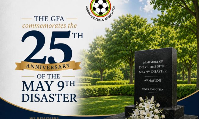 MAY 9TH 25TH ANNIVERSARY COMMEMORATIVE MESSAGE FROM THE GHANA FOOTBALL ASSOCIATION