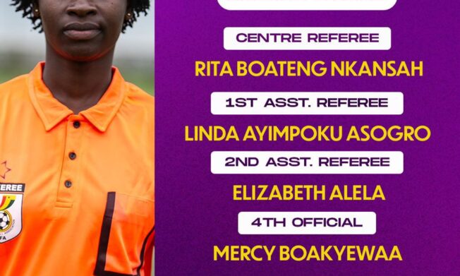 Rita Nkansah leads match officials for Women's FA Cup final