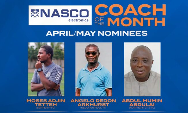 Three coaches nominated for NASCO coach of the month – April/May