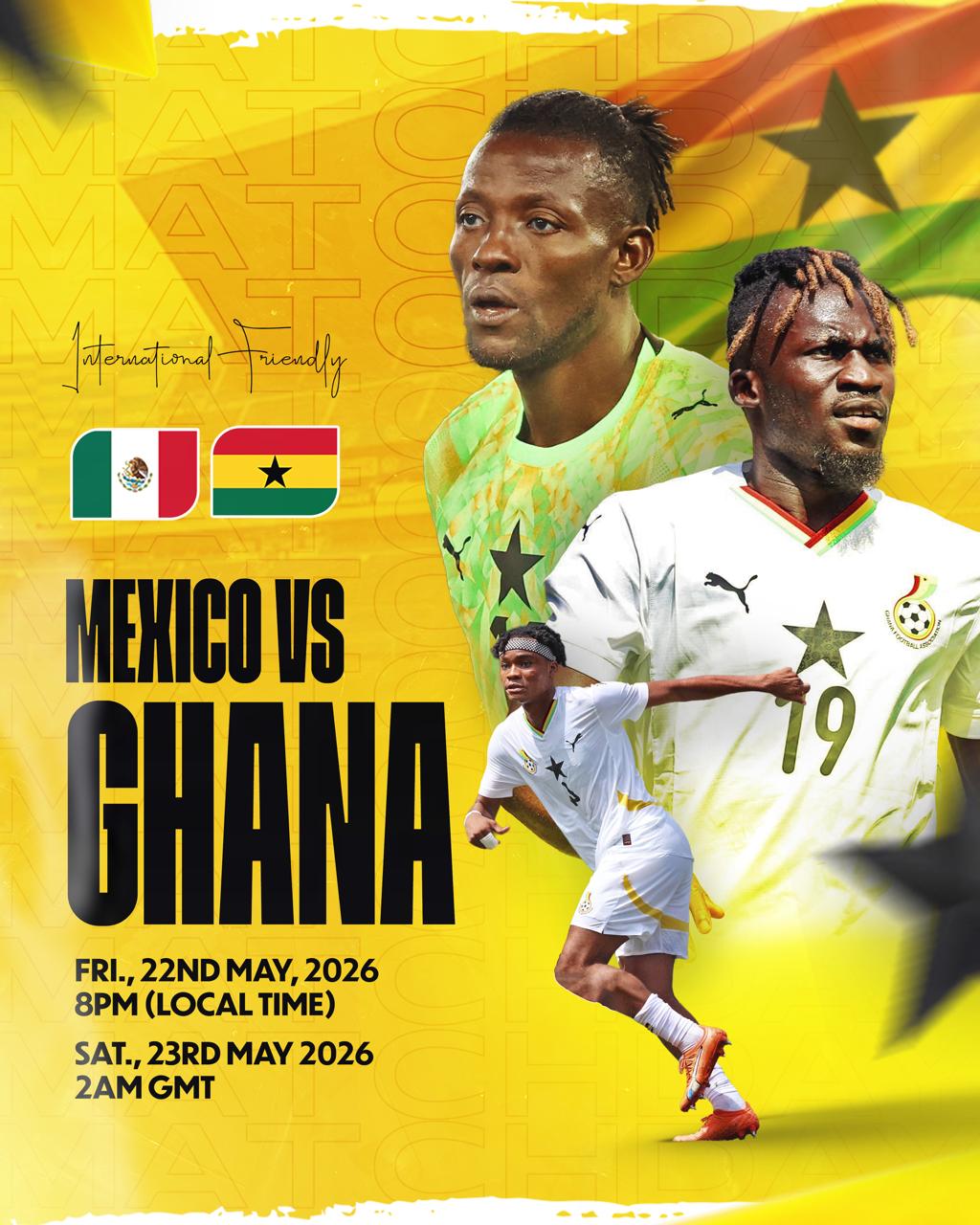 Black Stars test depth against Mexico in Pre-World Cup friendly