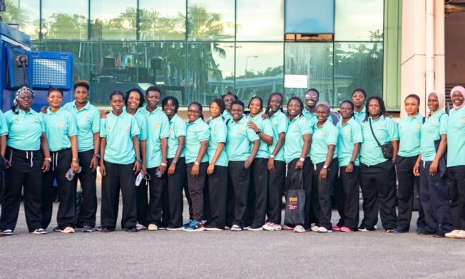 CAF Licence C participants observe Black Maidens victory as part of coaching training