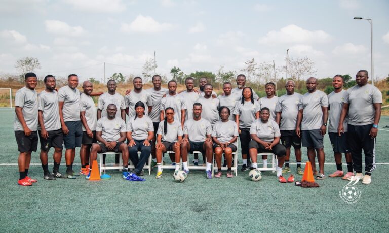 CAF Licence B Coaching Course Module II underway at GFA Technical Centre in Prampram