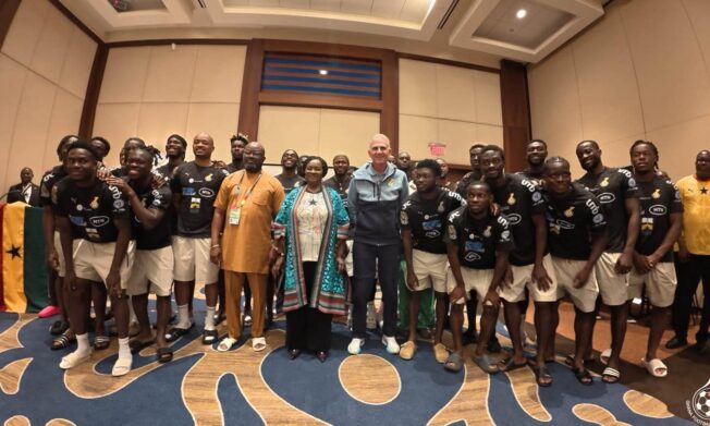 Vice President H.E Prof. Jane Naana Opoku-Agyemang visits Black Stars in Toronto
