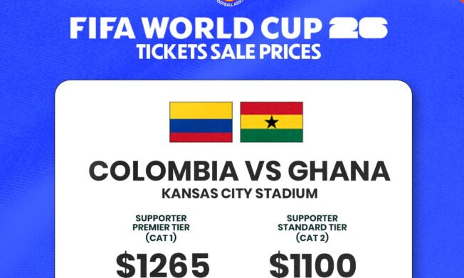 Ticket prices released for Colombia vs Ghana Round of 32 clash in Kansas City