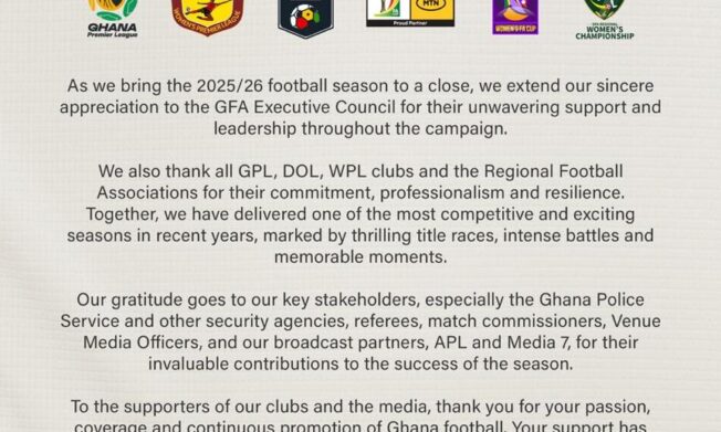 Competitions Department appreciates stakeholders after successful 2025/26 season